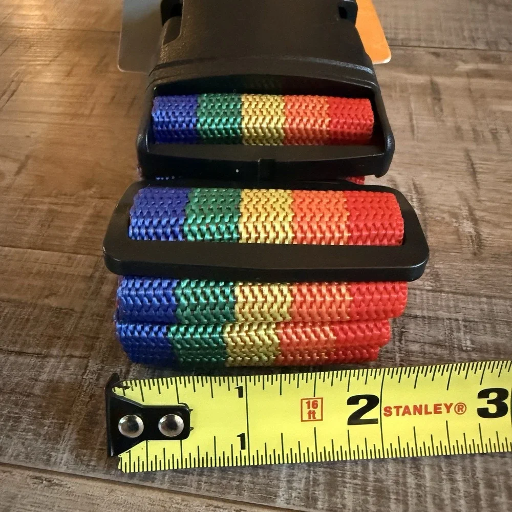 Pride Love Lewis N Clark Quick-release Rainbow Luggage Belt 2 x 81 In